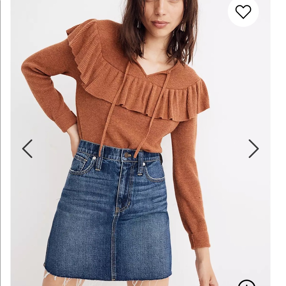 NEW WITH TAGS MADEWELL Re-worked Rigid Denim Skirt